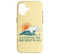 Prenditi sul modo successivo Surfer Ocean Waves Beach Sunrise Custodia per iPhone 16