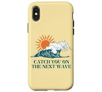 Prenditi sul modo successivo Surfer Ocean Waves Beach Sunrise Custodia per iPhone X/XS