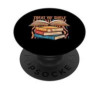 Prenota Amante Treat Yo Shelf Reading Pun Bookworm Bookish PopSockets PopGrip Intercambiabile