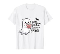Prenota Ghost Shirt Buy Me Books Carino Spooky Halloween Bats Maglietta