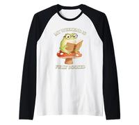 Prenota Il Mio fine Settimana è Completamente prenotato Frog Reading Cottagecore Maglia con Maniche Raglan