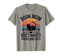 Prenota Mamma Quiet Nights Libri E Gatti Lettura Maglietta