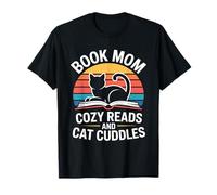 Prenota Mom Cozy Reads And Cat Cuddles Maglietta