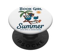 Prenota Ragazza Estate Immergiti In Un Buon Libro PopSockets PopGrip Adesivo