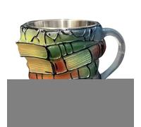 Prenota tazza con manico | Tazza da caffè Novelty in acciaio inox rivestito in resina | Amante isolato Mugg | Regalo unico per i lettori | Bere fredde calde | Decorativo