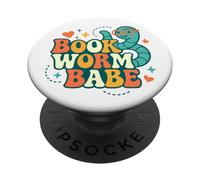 Prenota Worm Babe Carino Lettore Ritorno A Scuola Amore Vintage PopSockets PopGrip Adesivo