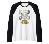 Prenotato per Il fine Settimana Cozy Vibes Coffee Book Lover Libri Maglia con Maniche Raglan