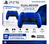 Sony PlayStation 5 Controller Wireless DualSense - Icon Blue (Edizione Limitata Import) - Gamepad Raro