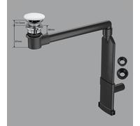 preotec sifone per mobile salvaspazio per lavabo e top fino a 4 cm,, PR2000+PR2001+PR230CWG#NEW, Universal cromo/bianco [Rubinetteria Bagno > Sistemi di Scarico]