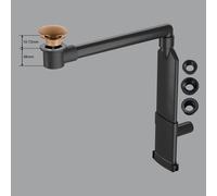 preotec sifone salvaspazio per lavabo e top fino a 1 cm,, PR2000+PR2400RB#NEW, Universal oro rosa spazzolato [Rubinetteria Bagno > Sistemi di Scarico]