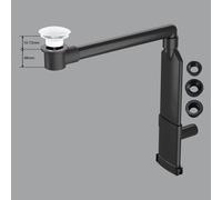 preotec sifone salvaspazio per lavabo e top fino a 1 cm,, PR2000+PR2400WG#NEW, Universal bianco [Rubinetteria Bagno > Sistemi di Scarico]