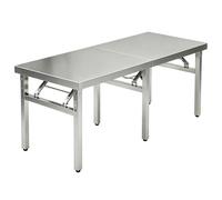 Prep Cook Banco da lavoro la preparazione del cibo Tavolo da esterno e supporto per griglia, Tavolo da lavoro commerciale pieghevole in acciaio inossidabile Tavolo pranzo pieghevole(180x40x55cm)