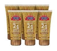 Prep Esfoliante 2in1 Pre e Dopo Sole, Crema Pre e Doposole con Olio di Cocco e Granuli di Albicocca, Abbronzatura Luminosa e Duratura, Pelle Morbida e Setosa, Formato 6 Confezioni da 250ml