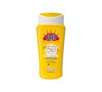 Prep, Latte Solare SPF50+ Protezione Pelli Sensibili, Protezione Raggi UVA/UVB, Con Vitamina E, Succo di Aloe Bio, Senza Parabeni, Allergeni, Fragrance Free, 200ml