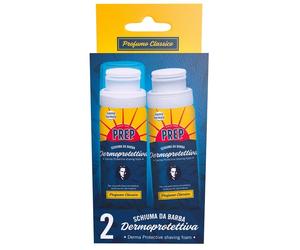 Prep Schiuma da Barba Dermoprotettiva, 2 Mini Schiume x 50ml