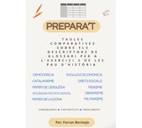 PREPARA'T: TAULES COMPARATIVES SOBRE ELS DESCRIPTORS DE GLOSSARI PER A L’EXERCICI 3 DE LES PAU D’HISTÒRIA.