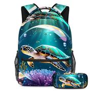 Preparatevi per il ritorno a scuola con il nostro set zaino e astuccio per ragazzi, ragazze e adolescenti, sfera di cristallo di polpo, Multicolore#04, B:29.4x20x40cm P:19x7.5x3.8cm, Zaini Daypack