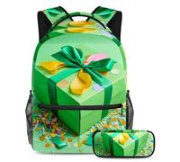 Preparatevi per il ritorno a scuola con il nostro set zaino e astuccio per ragazzi, ragazze e adolescenti, rosa gialla e nera, Multicolore#04, B:29.4x20x40cm P:19x7.5x3.8cm, Zaini Daypack