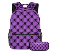 Preparati al successo con il nostro set di 2 zaini per bambini, perfetto per ragazzi e ragazze, con uno zaino e un astuccio di grande capacità, motivo mimetico rosso, Multicolore#06, B:29.4x20x40cm\