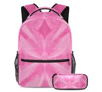 Preparati per la scuola con questo set di 2 zaini, zaino e astuccio per ragazzi, ragazze e adolescenti, motivo a cuore blu, Multicolore#07, B：29.4x20x40cm P：19x7.5x3.8cm, Zaini Daypack