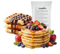 Preparato Almar per Pancake e Waffle Senza Allergeni, Uovo, Glutine e Latte, Contiene Semi di Lino e OMEGA3, VEGANO, Uso Professionale e Domestico, 100% Made in Italy - 10 Colazioni Busta da 500g