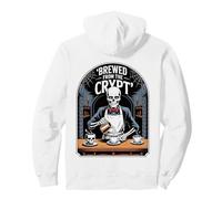 Preparato dalla Cripta Scheletro Barista Halloween Felpa con Cappuccio