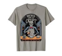 Preparato dalla Cripta Scheletro Barista Halloween Maglietta