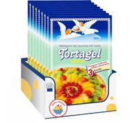 Preparato Gelatina per Torte Trasparente - Gelatina per Crostate e Frutta - 3 Buste da 14 g - Gelifica Rapidamente e Facile da Preparare - Variazioni 4/8/12 Pezzi (8 PEZZI)