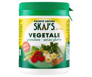 Preparato granulare per brodo e condimento gusto vegetale, senza glutine, con glutammato, senza grassi 150 g. 6 Pz