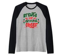 Preparato per Christmas Cheer Beer Funny Xmas Maglia con Maniche Raglan
