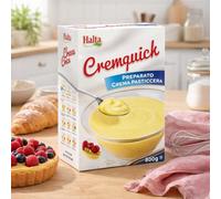 Preparato per Crema Pasticcera in Polvere 800 g Uso Professionale Crema Liscia e Vellutata Ideale per Farciture Dolci Torte Bignè Cannoncini Pasticceria