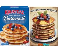 Preparato per pancake Krusteaz da 4,53 Kg (10 libbre) + ricettario digitale WikiMark | Preparato per pancake soffici e facili da preparare, perfetto per la colazione e come dessert.
