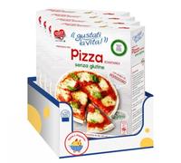Preparato per Pizza Senza Glutine, 460 g, Mix per Impasto Pizza a Lievitazione Istantanea con Pomodoro e Origano, Ideale per Pizza Fatta in Casa, Confezione Multipla da 4/8/12 Pezzi (4 PEZZI)