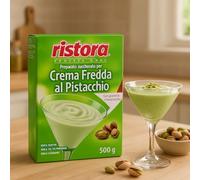 Preparato Zuccherato per Crema Fredda al Pistacchio 500g - Con Granella di Pistacchio, Senza Glutine, Senza Grassi Idrogenati, Ideale per Dessert, Dolci al Cucchiaio, Torte e Semifreddi
