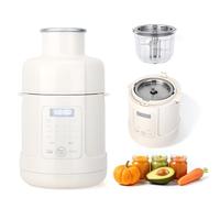 Preparatore per alimenti per bambini 500W, con vaporiera, frullatore, scaldapappa con timer, Per tutte le fasi della crescita, Touch screen, programmi preimpostati, autopulizia, Acciaio inox
