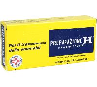 Preparazione H Trattamento Emorroidi e Ragadi Anali 12 Supposte