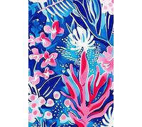 Preppy Coastal Print Notebook | Lily-Inspired | Coral Beach Summer Pattern | Journal