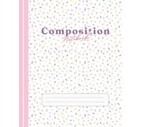 Preppy Confetti Composition Notebook: Colorful Sprinkles Aesthetic Vol.1: Wide Ruled 7.5 x 9.25 in, 120 pages | Cute Pastel Polka Dot Pattern | Back to School Supplies for Girls & Kids