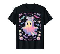 Preppy Halloween Ghost Cute Boo Ghost Coquette Spooky Girly Maglietta