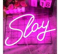 Preppy Lights Slay dimmerabile rosa Neon Led Light Sign per la decorazione della parete 15,7 '' * 9,4 '', camera da letto, soggiorno, salone, decorazione per feste