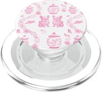 Preppy Pink Toile Bulldog francesi, Frenchie PopSockets PopGrip per MagSafe