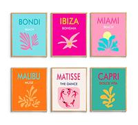 Preppy Room Decor - Set di 6 poster e stampe artistiche da parete preppy per esposizioni artistiche da parete, poster preppy per l'estetica della stanza, poster preppy per la stanza delle ragazze