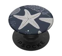 Preppy Shells Starfish Design PopSockets PopGrip Adesivo
