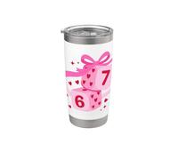 Preppy Six Seven Valentine 6 7 Dadi Meme Coquette Design Bicchiere termico in acciaio inox doppia parete