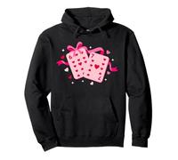 Preppy Six Seven Valentine 6 7 Dadi Meme Coquette Design Felpa con Cappuccio