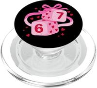 Preppy Six Seven Valentine 6 7 Dadi Meme Coquette Design PopSockets PopGrip per MagSafe