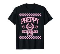 Preppy Sixth Grader Club 6th Grade Varsity Academia Prep Maglietta