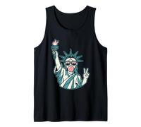 Preppy Statue of Liberty Blowing Bubble Gum Canotta