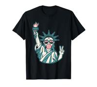 Preppy Statue of Liberty Blowing Bubble Gum Maglietta