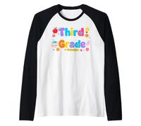 Preppy Third Grade Dream Team Back to School Teachers Kids Maglia con Maniche Raglan